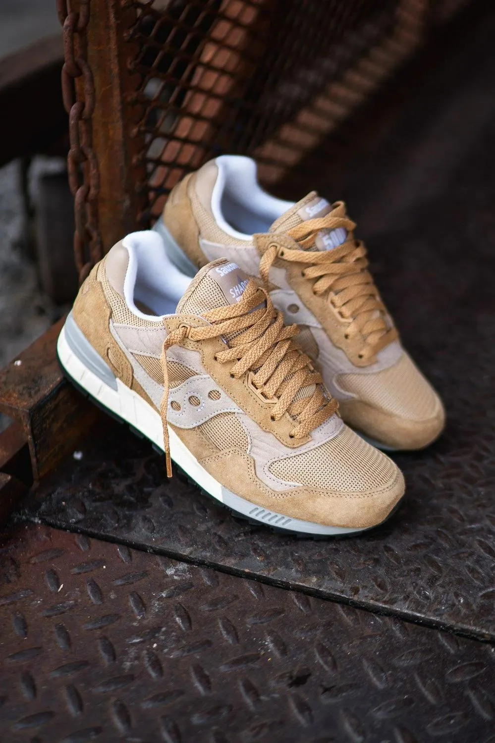 Saucony Shadow 5000 Tan Beige White Shoe Sneaker Trainer