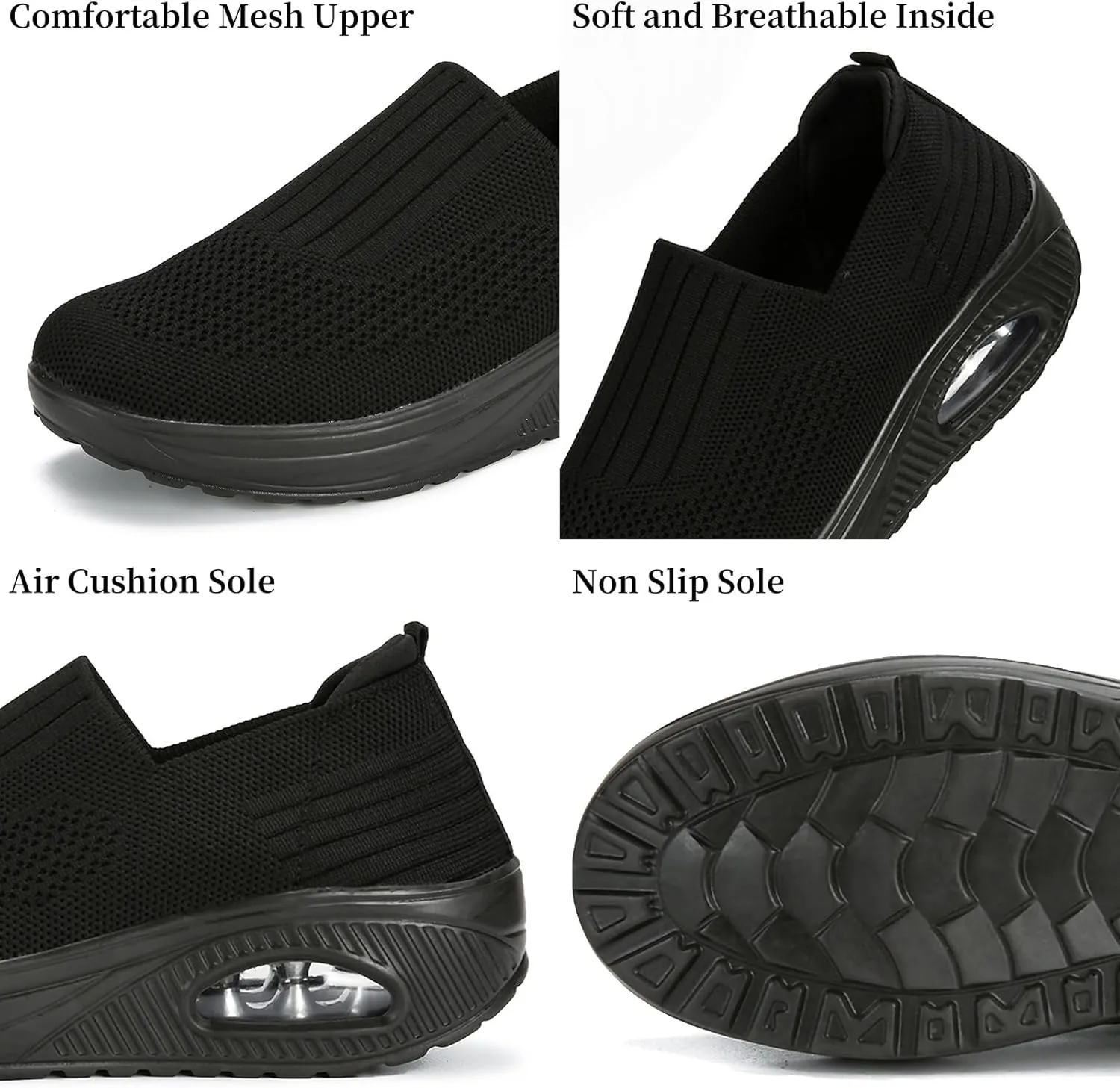 Semshedy Women Nurse Shoes Orthopedic Platform Nursing Sneakers Air Cushion Diabetic Walking Wedge Sneaker