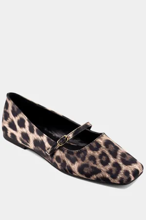 Shu Shop Adele Leopard Mary Jane Flat Shoes