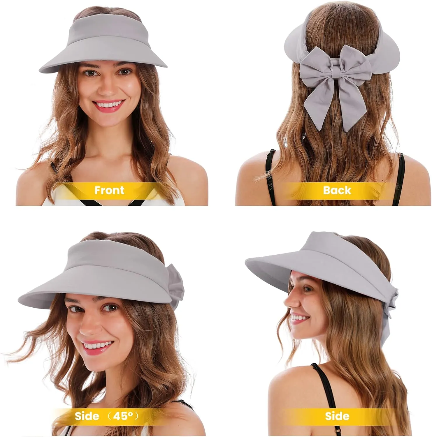Simplicity Women's UPF 50  UV Protection Wide Brim Beach Sun Visor Hat
