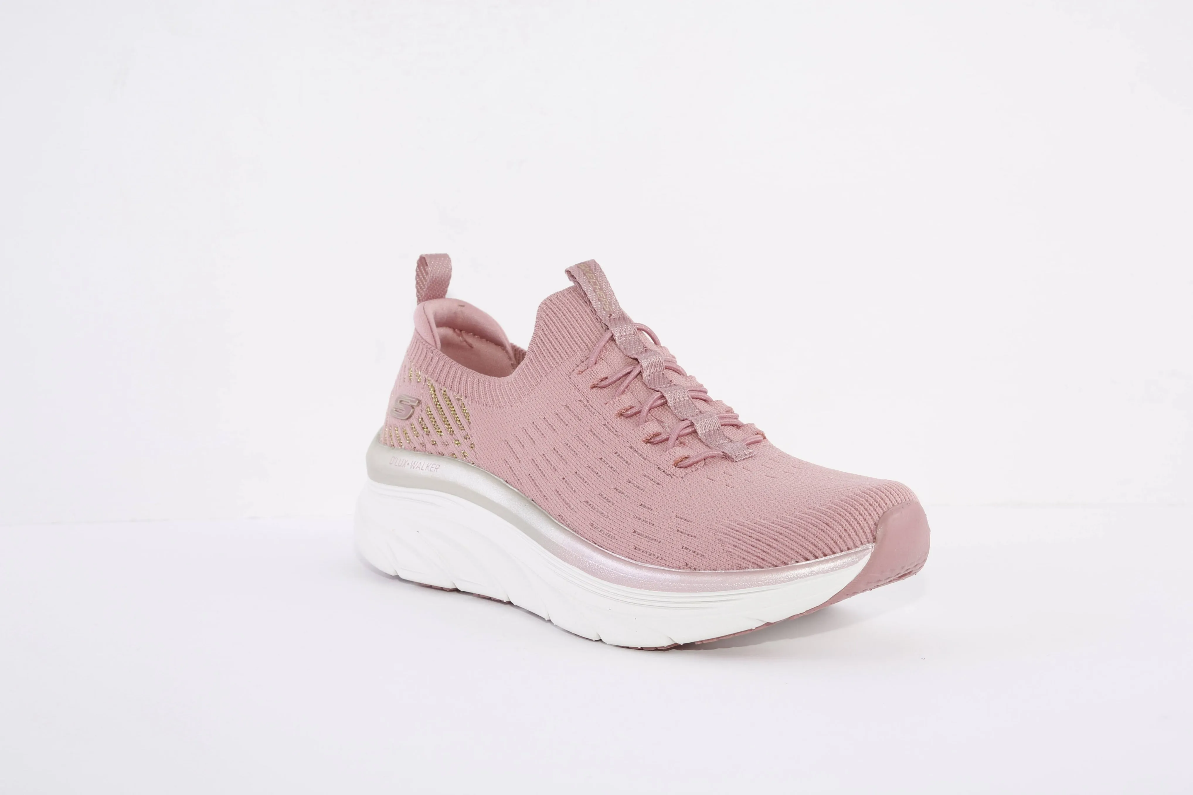 SKECHERS - 149366 D'LUX WALKER-LET IT GLOW SLIP-ON TRAINER - PINK