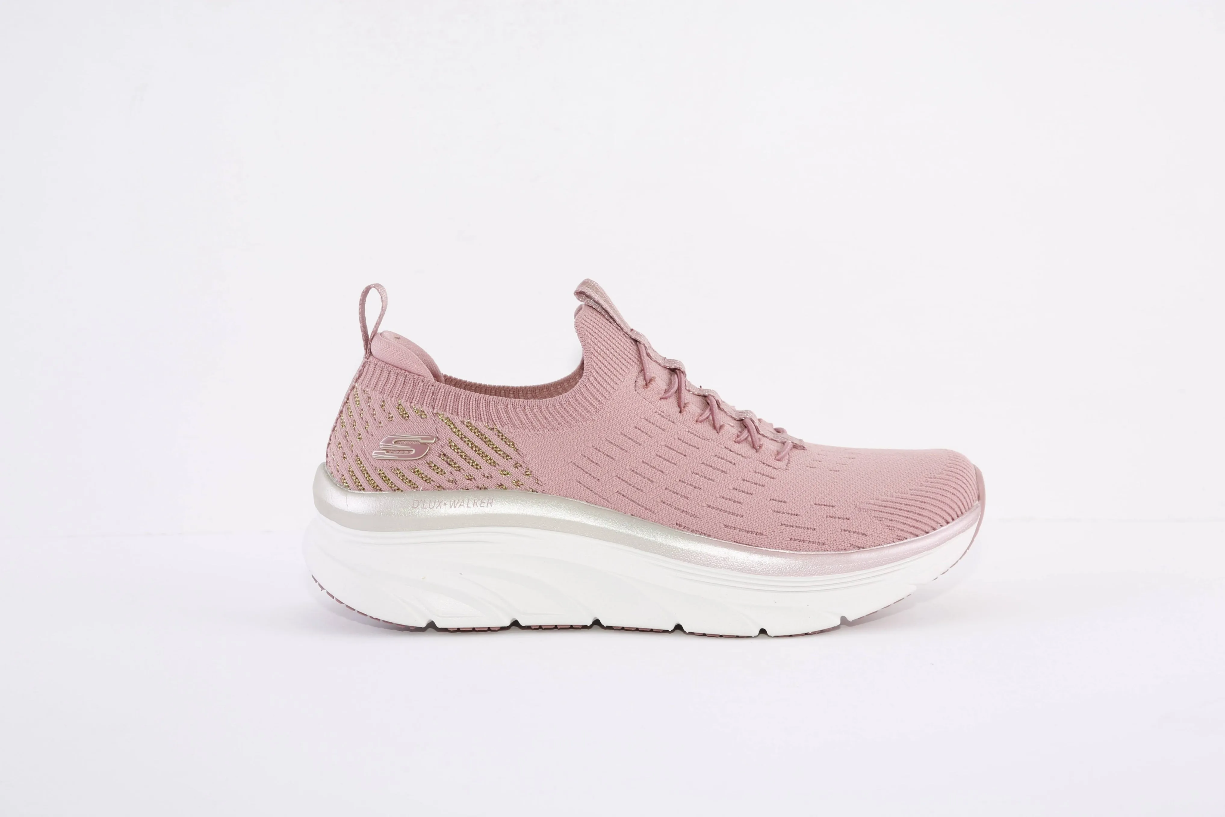 SKECHERS - 149366 D'LUX WALKER-LET IT GLOW SLIP-ON TRAINER - PINK