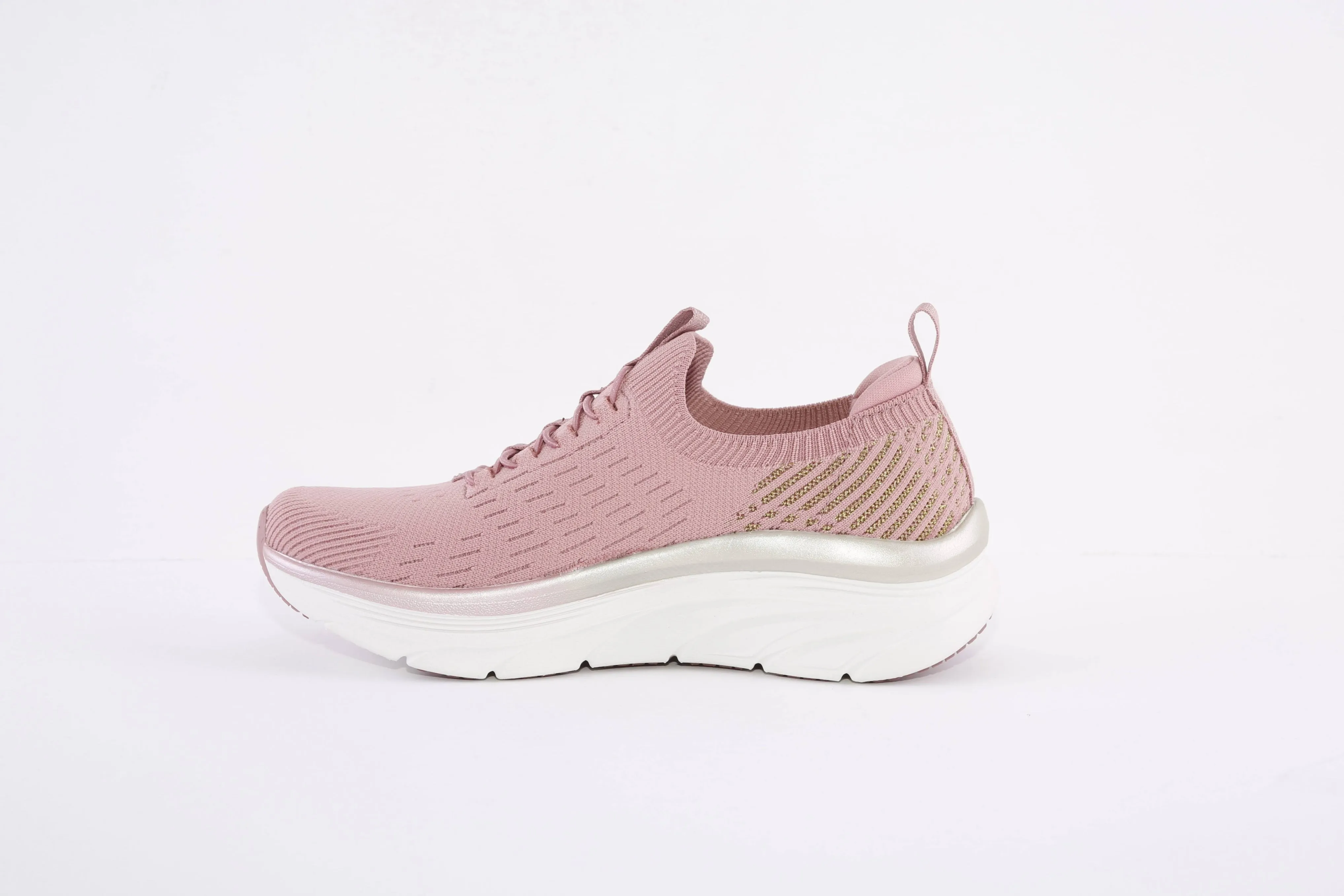 SKECHERS - 149366 D'LUX WALKER-LET IT GLOW SLIP-ON TRAINER - PINK