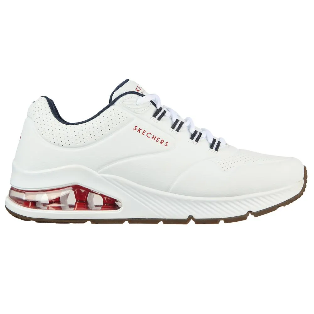 Skechers Mens Uno 2 White Trainer Shoes 232181/WNVR
