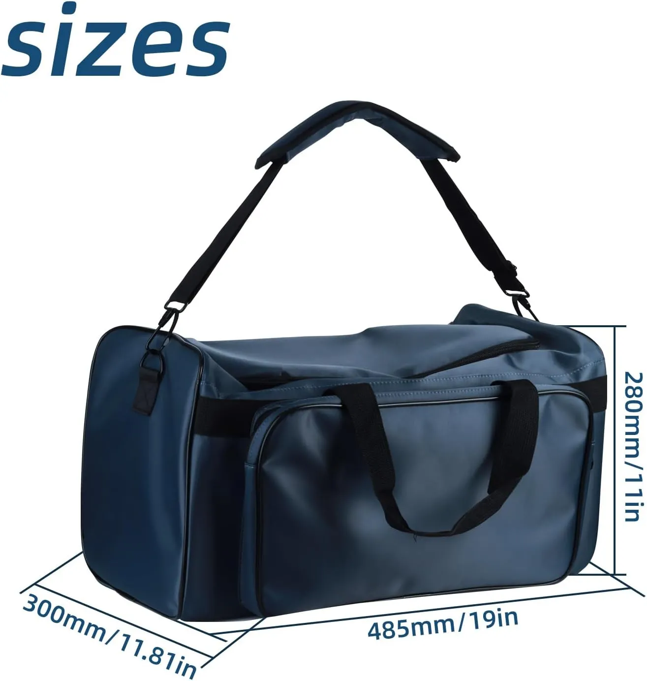 Sneaker Duffel Bag for Travel & Gym - 30L Large Capacity Sports Bag with 3 Adjustable Dividers (Holds 4 Pairs), Detachable Shoulder Strap - Outdoor Carry-On Backpack (Gray)