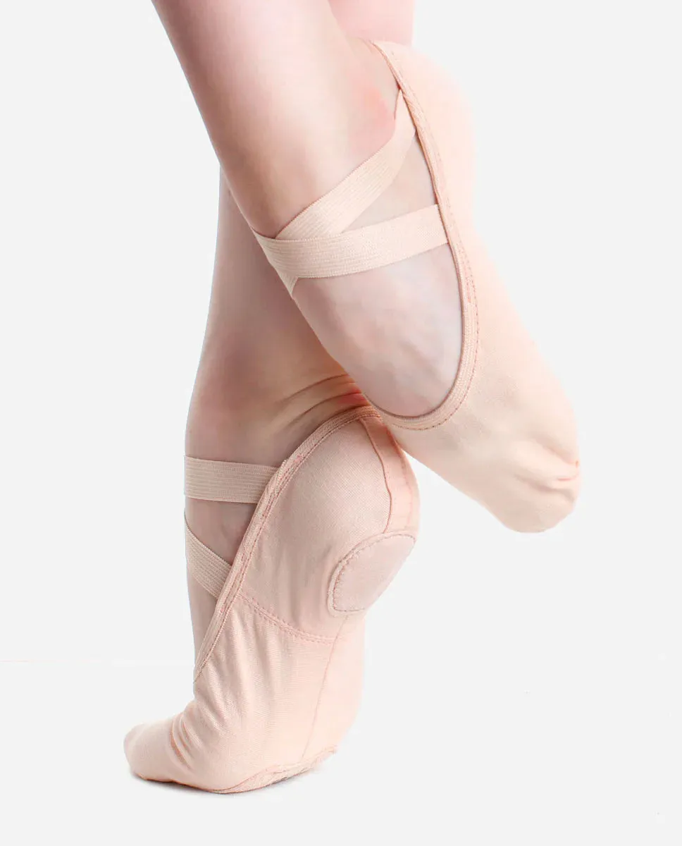 So Danca SD16VG Canvas Split Sole Vegan Ballet Shoes - Light Pink