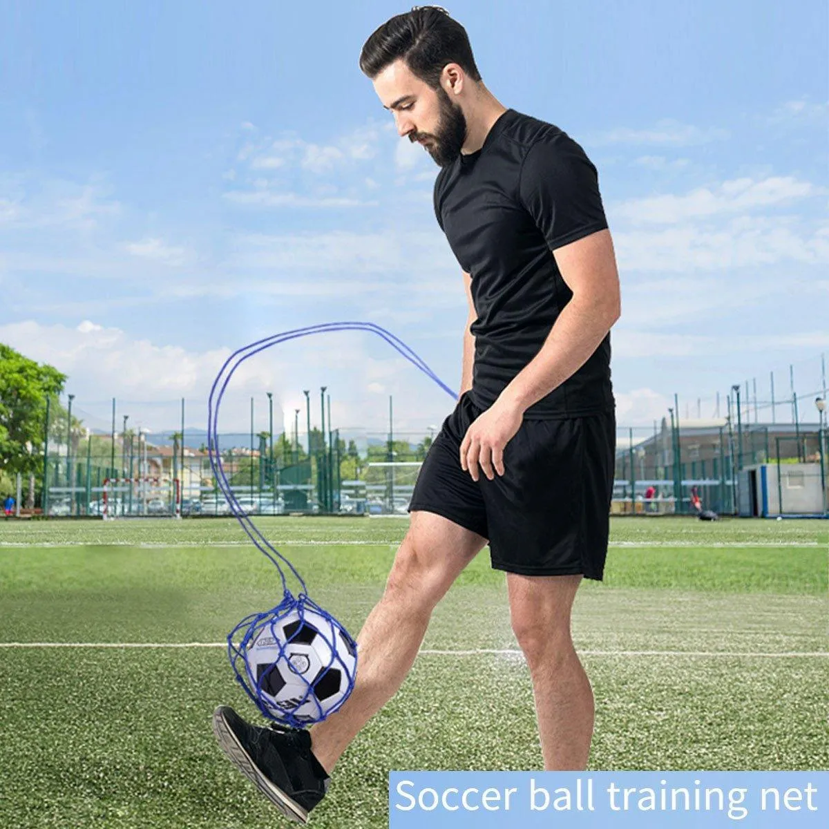 Soccer Trainer Mesh Bag for Kids Teens Men Football Training Aid Adjustable