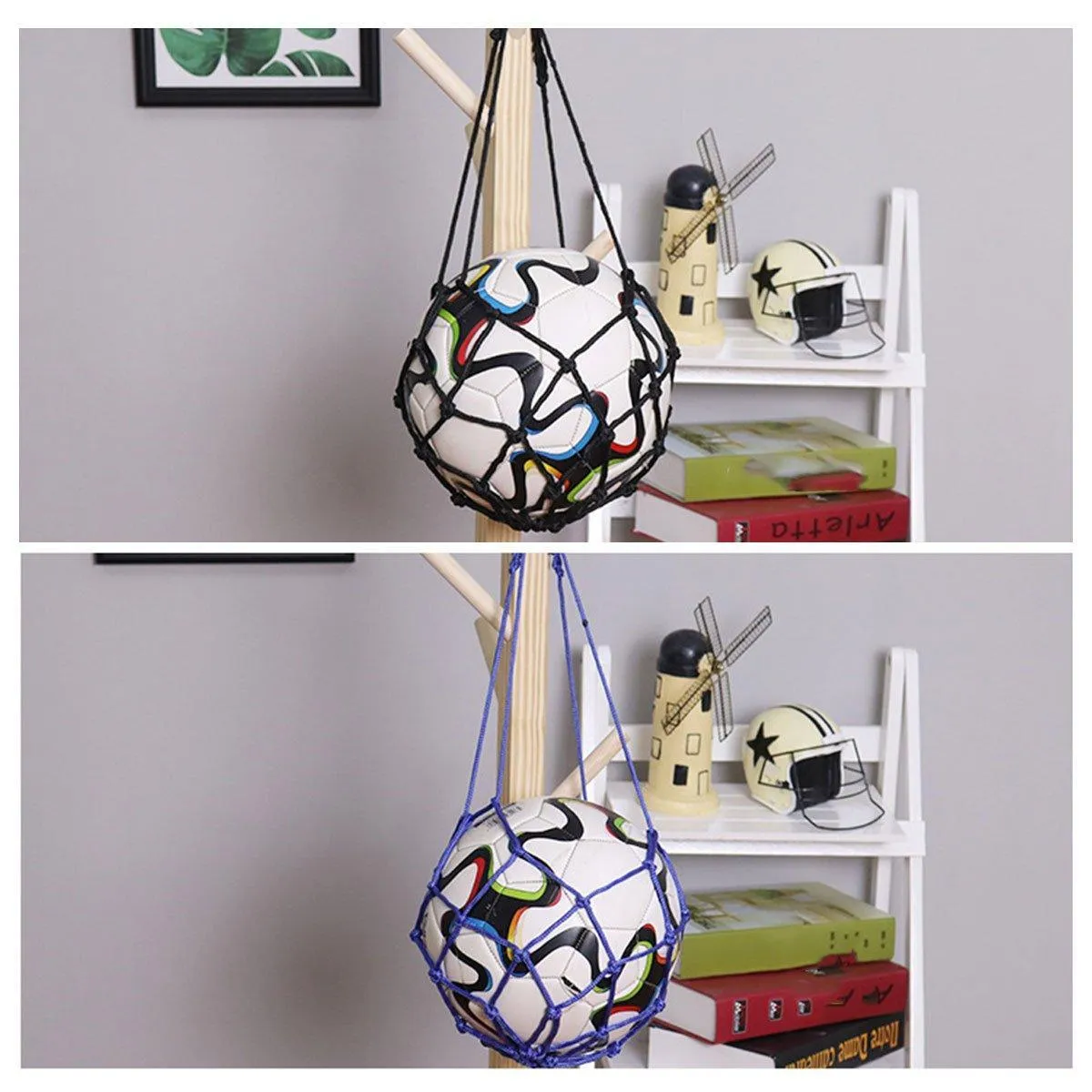 Soccer Trainer Mesh Bag for Kids Teens Men Football Training Aid Adjustable