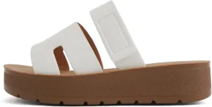 Soda “Tonya” ~ Women Open Round Toe Double Strap Slide On Sandal