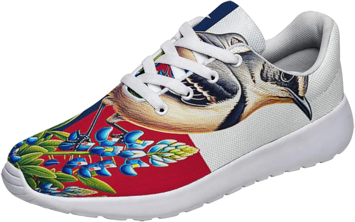 Sonzj-II Women's Men's Tennis Shoes Texas State Printed Sneakers Lightweight Breathable Running Walking Shoes