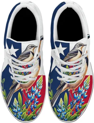 Sonzj-II Women's Men's Tennis Shoes Texas State Printed Sneakers Lightweight Breathable Running Walking Shoes