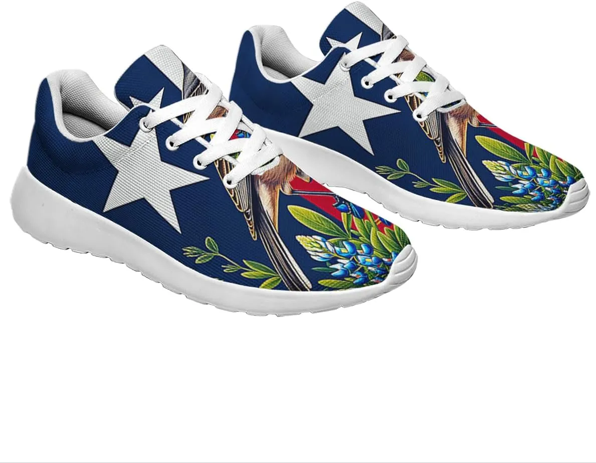 Sonzj-II Women's Men's Tennis Shoes Texas State Printed Sneakers Lightweight Breathable Running Walking Shoes