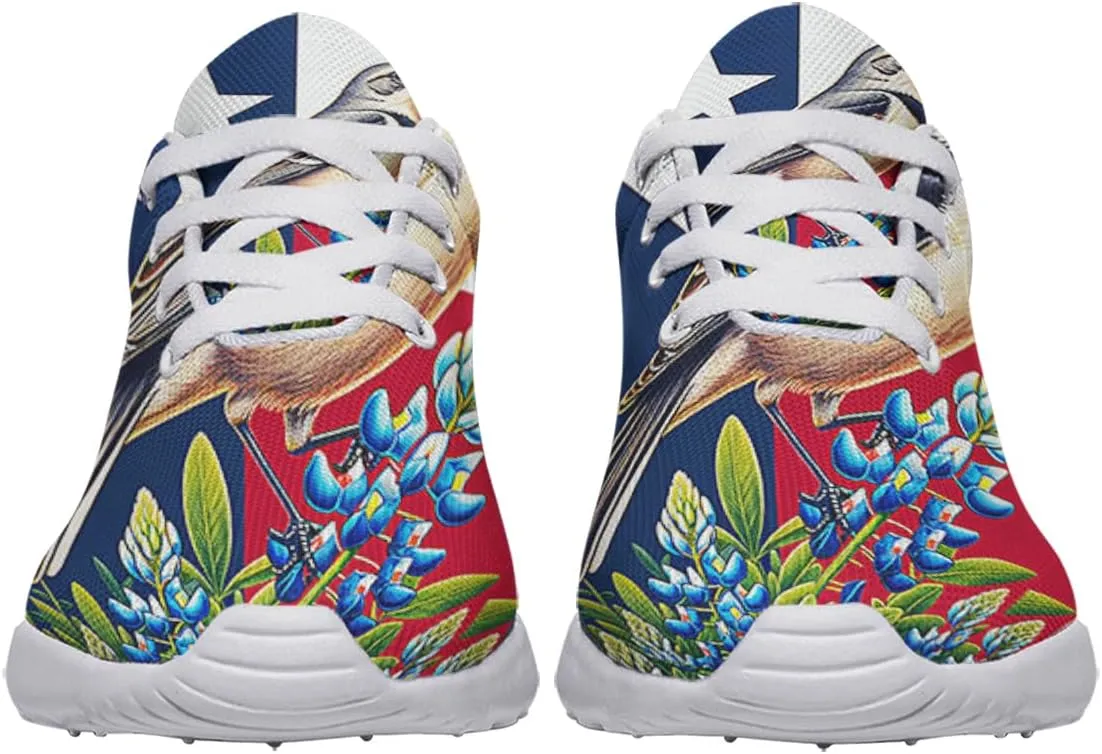 Sonzj-II Women's Men's Tennis Shoes Texas State Printed Sneakers Lightweight Breathable Running Walking Shoes