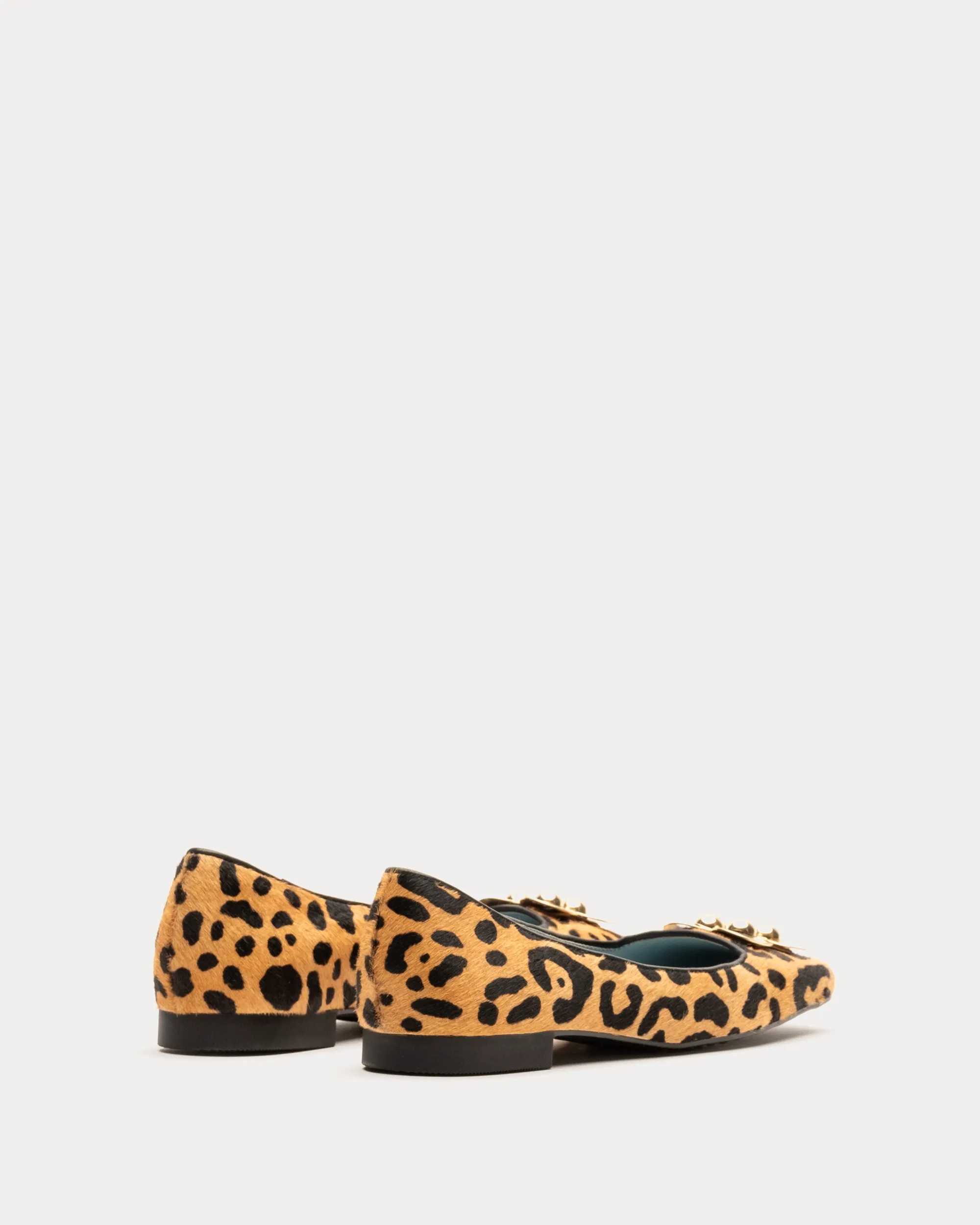 Square Toe Ballet Flat - Leopard Print