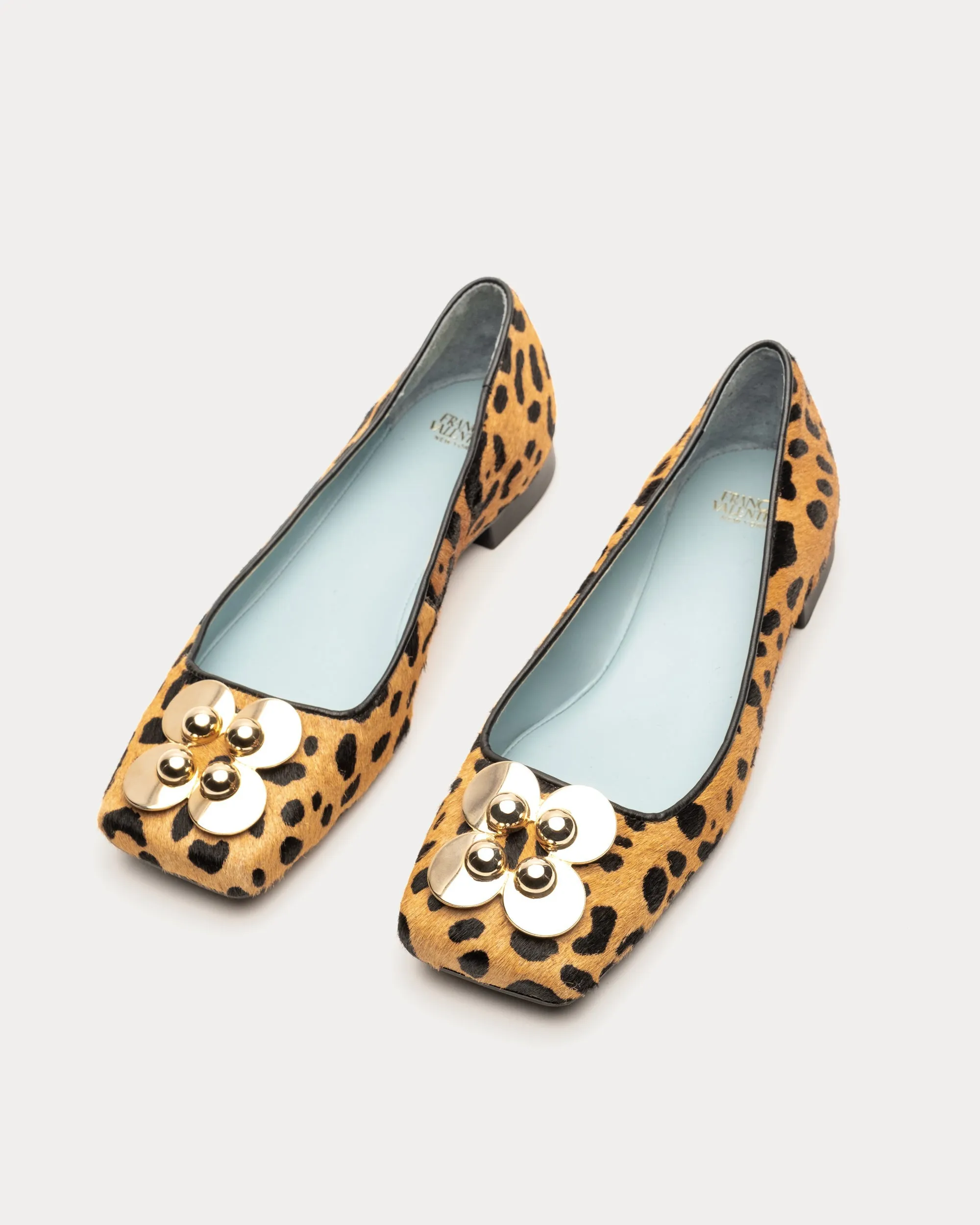 Square Toe Ballet Flat - Leopard Print