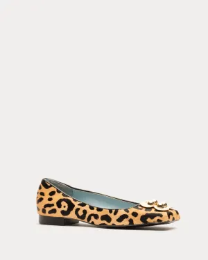 Square Toe Ballet Flat - Leopard Print