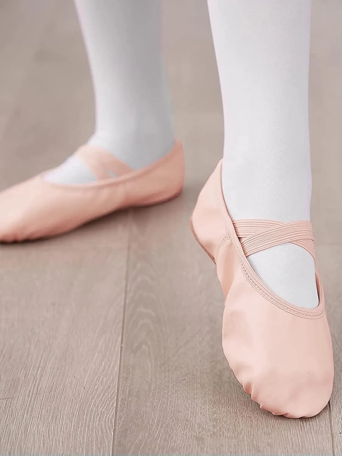 Stelle Ballet Shoes for Girls Dance Slippers Genuine Leather Ballerina Shoes for Toddler/Little Kid/Big Kid
