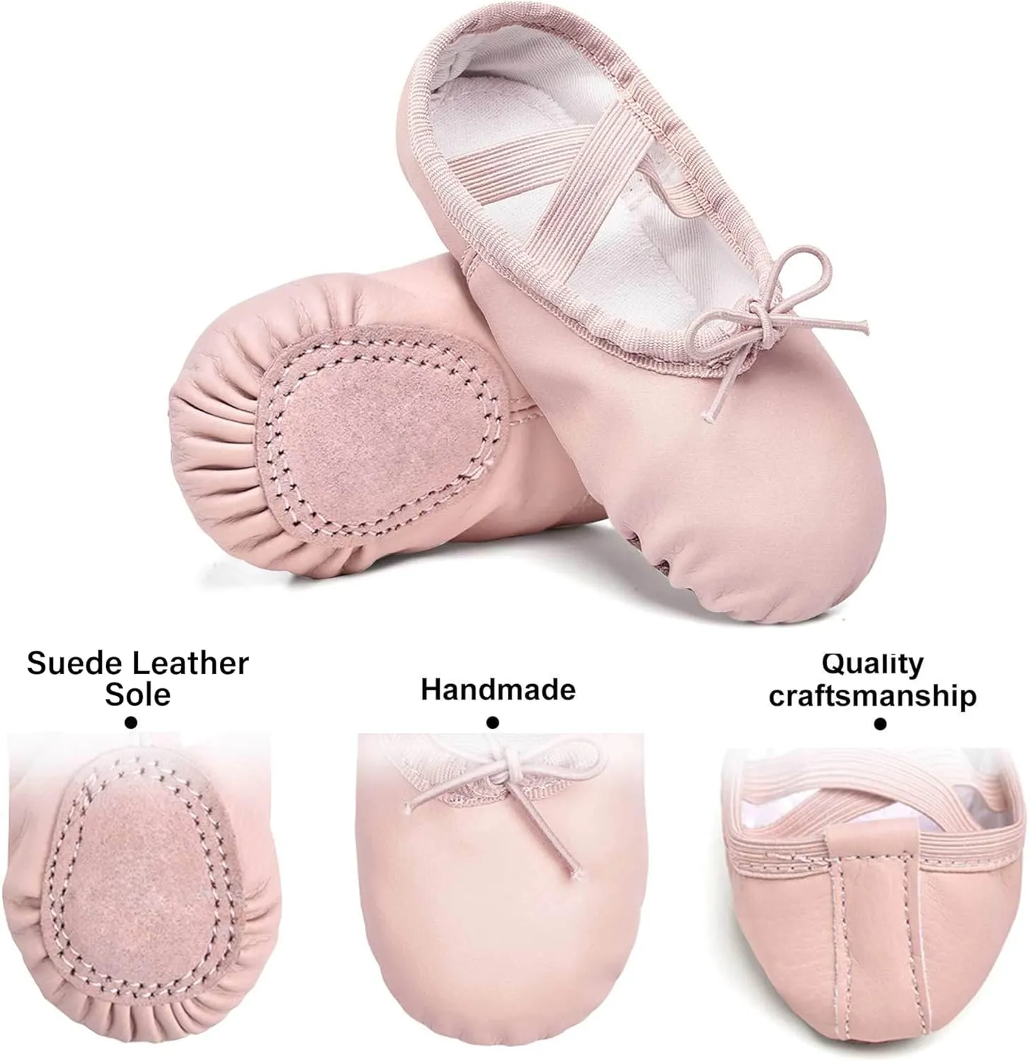 Stelle Girls Ballet Shoes Boys Toddler Soft Leather Dance Slippers for Toddler/Little Kid/Big Kid