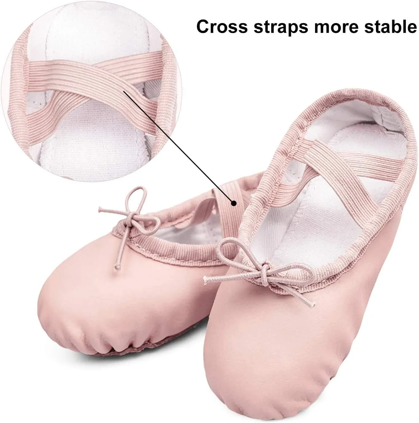 Stelle Girls Ballet Shoes Boys Toddler Soft Leather Dance Slippers for Toddler/Little Kid/Big Kid
