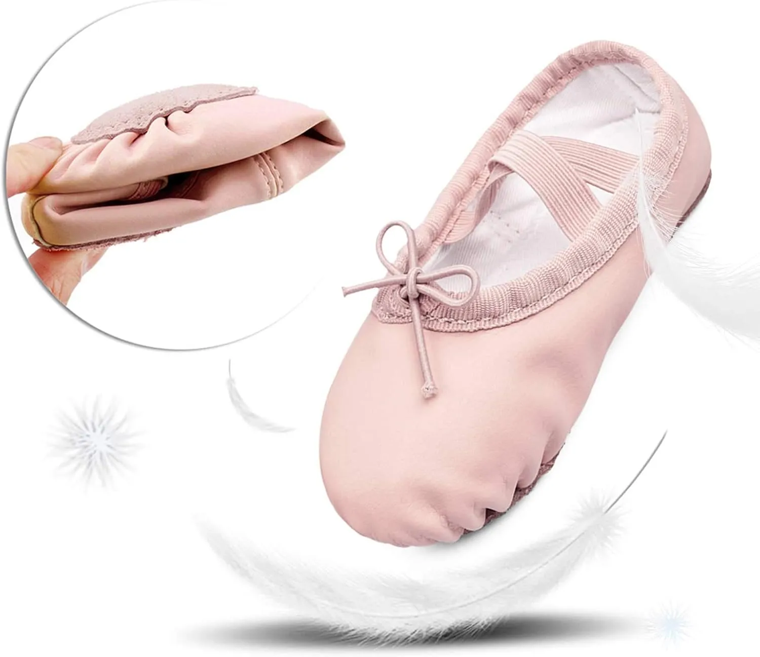 Stelle Girls Ballet Shoes Boys Toddler Soft Leather Dance Slippers for Toddler/Little Kid/Big Kid