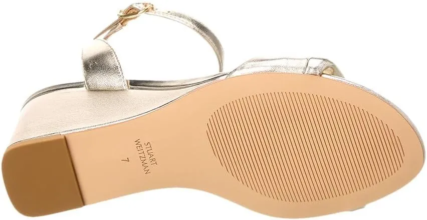 Stuart Weitzman Everly 75 Leather Wedge Sandal
