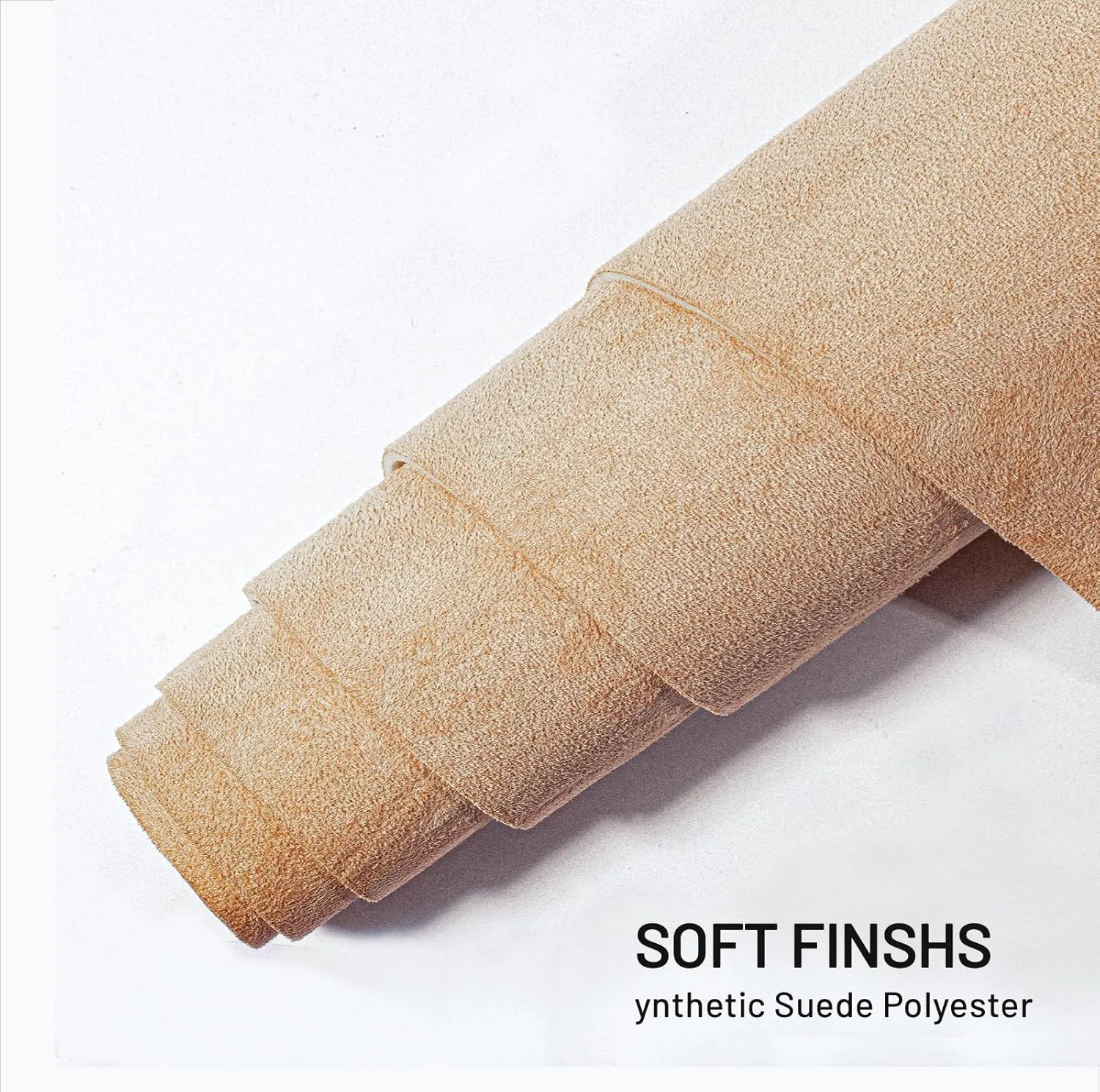 Suede Auto Headliner Fabric 92" L × 60" W with Foam Backing - Tube Packaging - -Beige Interior Replacement Material for Car/Truck/SUV/RV Roof - Home Repair/DIY Headliner Material