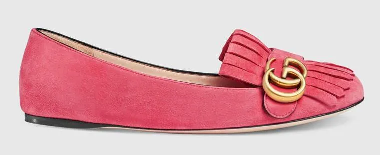 Suede Ballet Flat, Pink