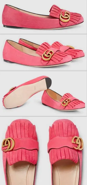 Suede Ballet Flat, Pink