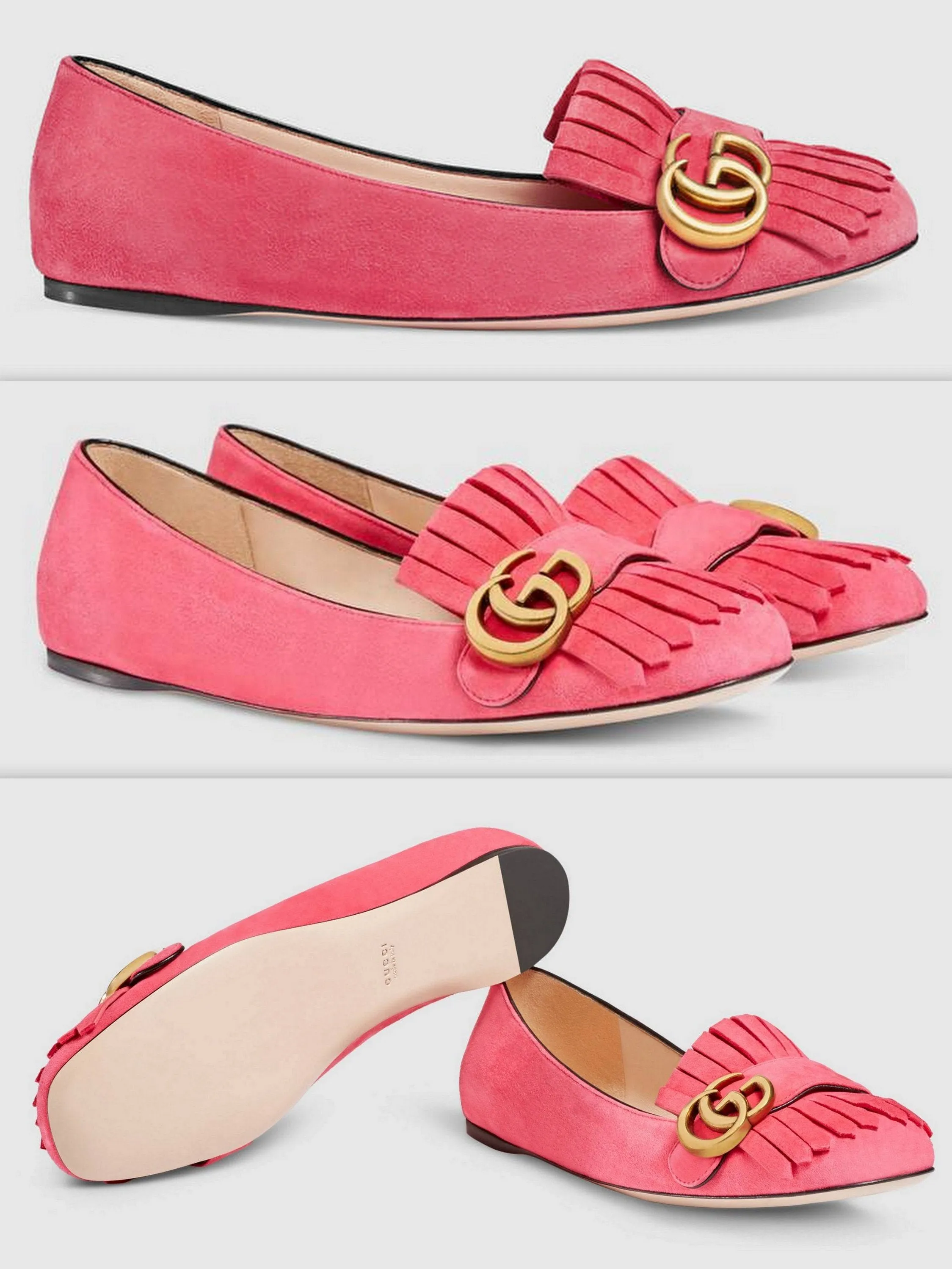 Suede Ballet Flat, Pink