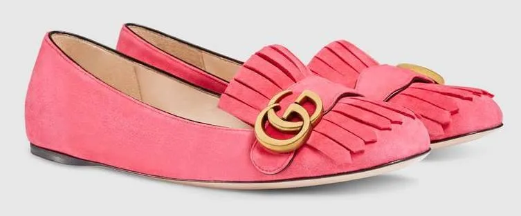 Suede Ballet Flat, Pink