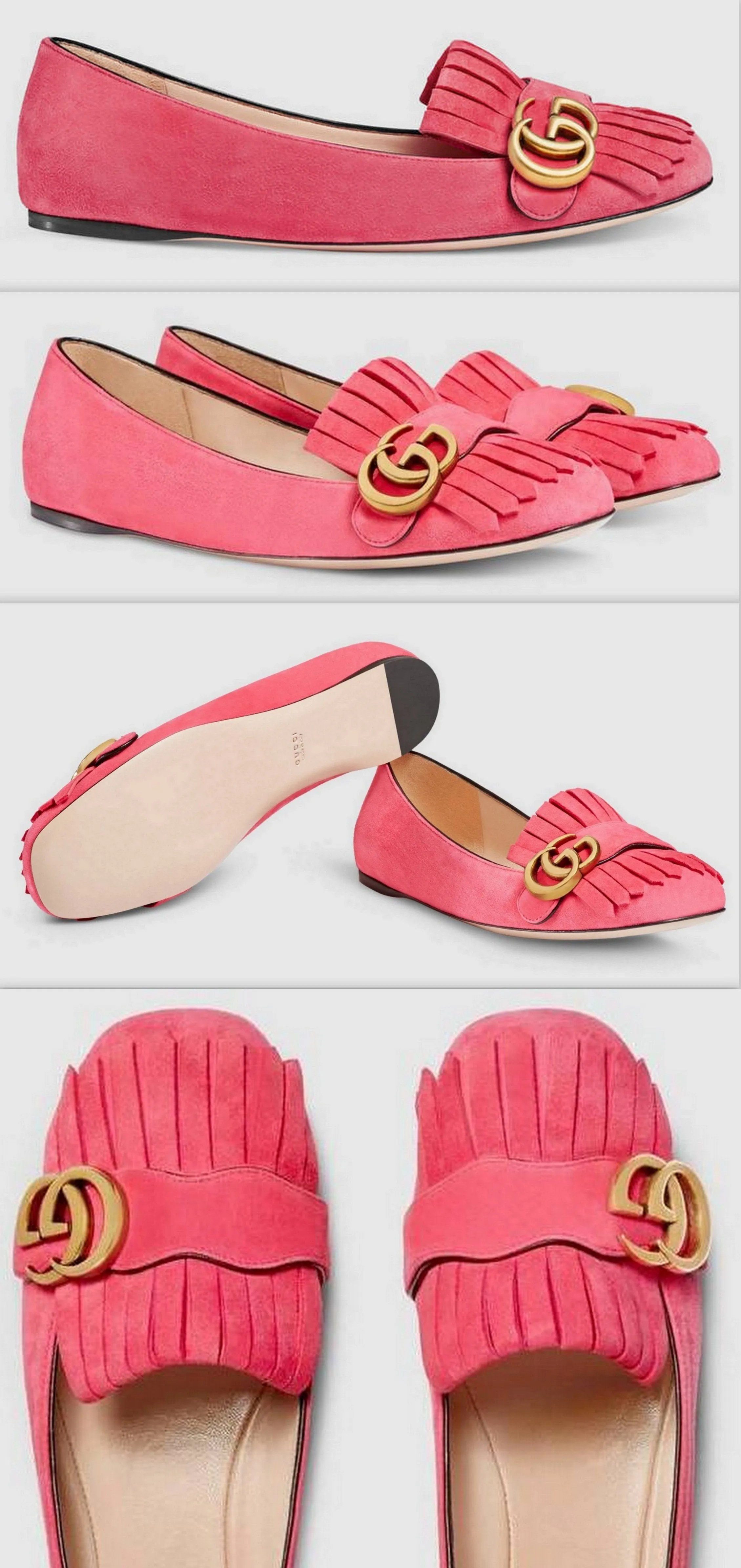 Suede Ballet Flat, Pink