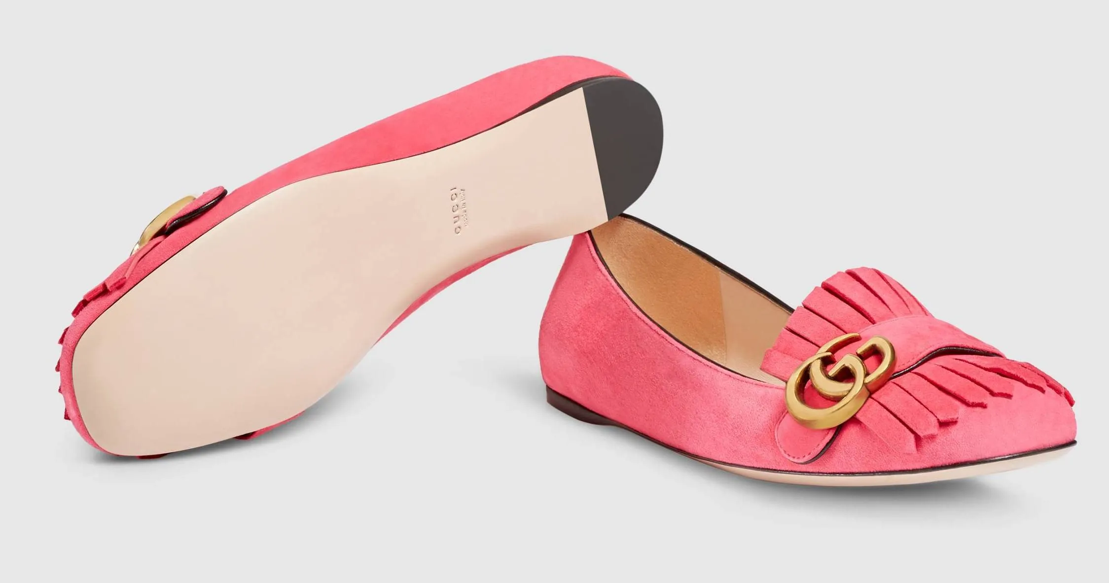 Suede Ballet Flat, Pink