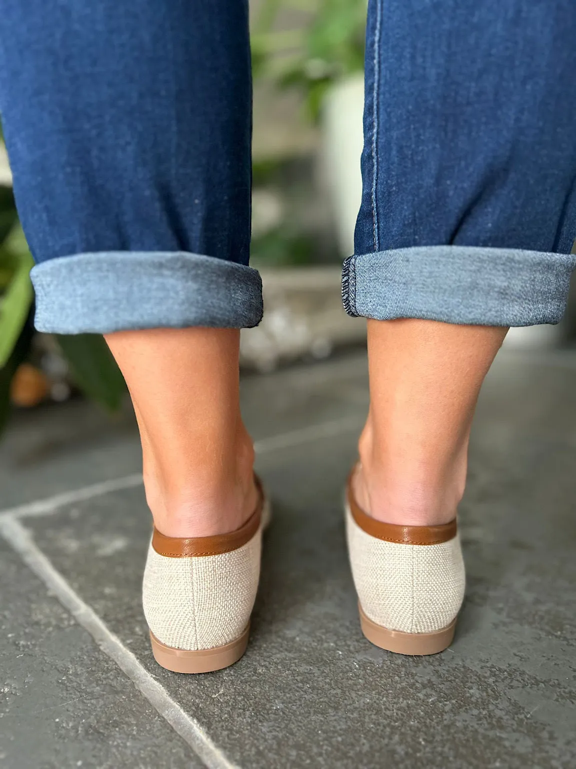 Tan Canvas Chain Loafer