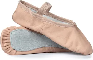 Theatricals Girls Beginner Leather Full Sole Ballet Shoes