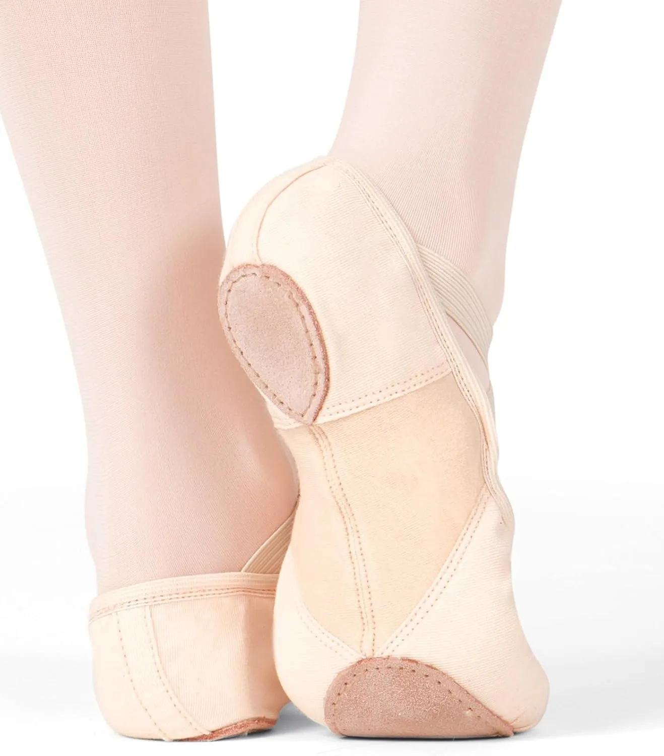 Theatricals Girls SofTouch Canvas Stretch Split-Sole Ballet Shoes