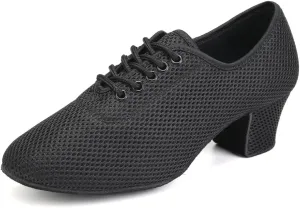TINRYMX Ballroom Dance Shoes Women Practice Teaching Modern Professional Standard Latin Salsa Dance Shoes, Model RY-1801WB