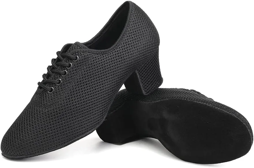 TINRYMX Ballroom Dance Shoes Women Practice Teaching Modern Professional Standard Latin Salsa Dance Shoes, Model RY-1801WB