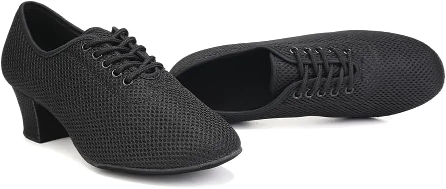 TINRYMX Ballroom Dance Shoes Women Practice Teaching Modern Professional Standard Latin Salsa Dance Shoes, Model RY-1801WB
