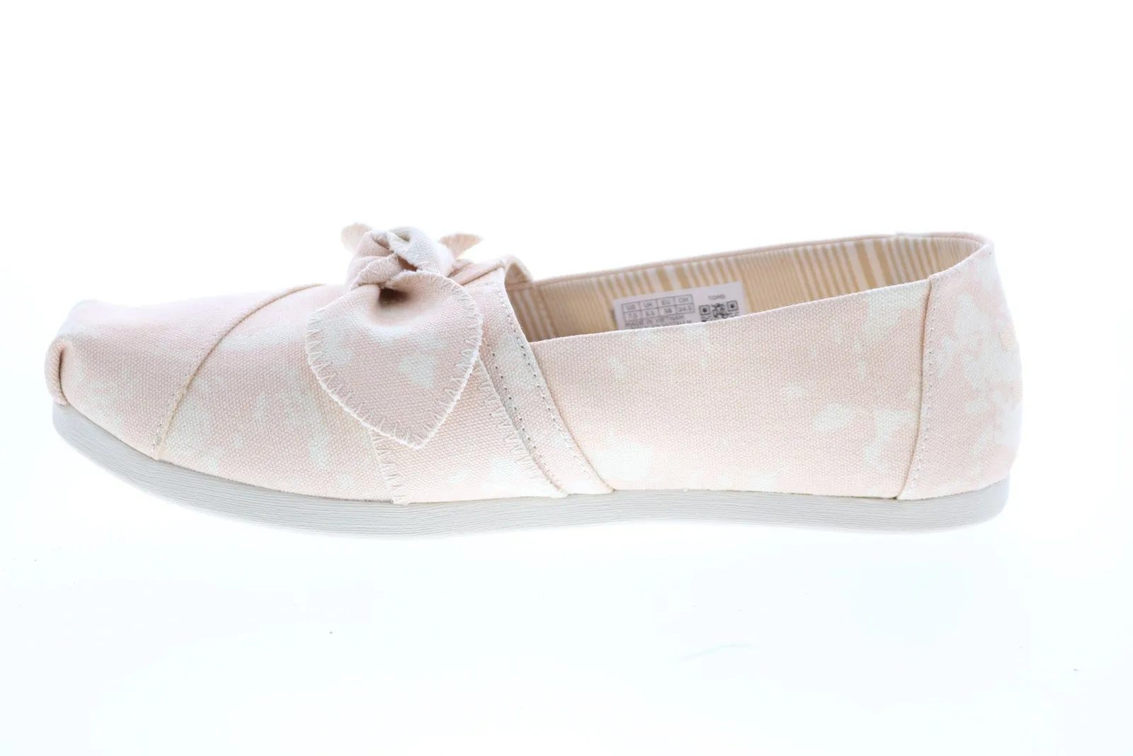 Toms Alpargata 10016234 Womens Pink Canvas Slip On Loafer Flats Shoes