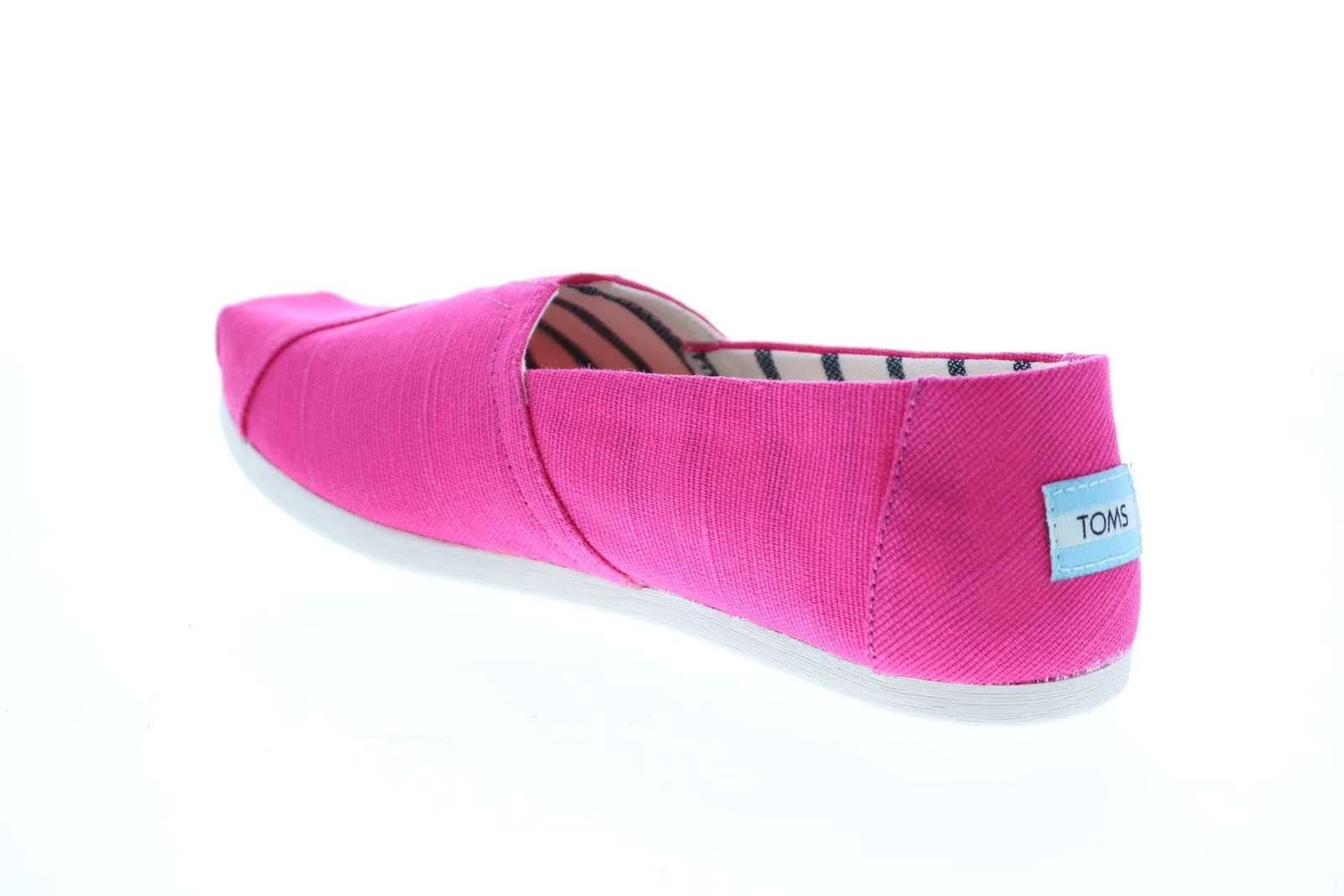 Toms Alpargata 10016518 Womens Pink Canvas Slip On Loafer Flats Shoes