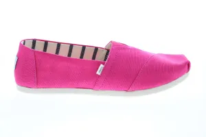 Toms Alpargata 10016518 Womens Pink Canvas Slip On Loafer Flats Shoes