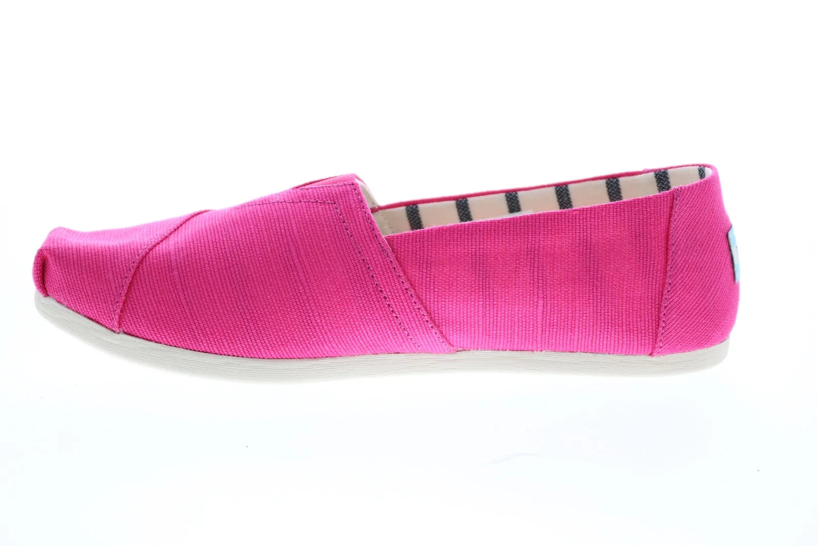 Toms Alpargata 10016518 Womens Pink Canvas Slip On Loafer Flats Shoes