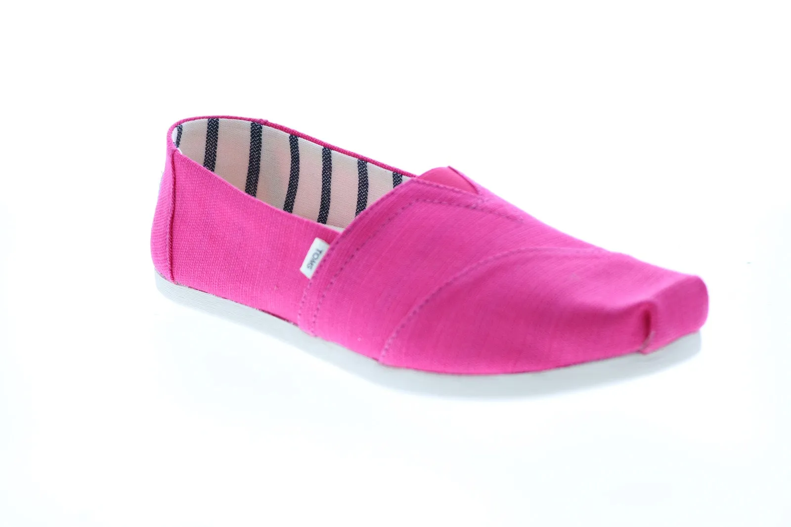 Toms Alpargata 10016518 Womens Pink Canvas Slip On Loafer Flats Shoes