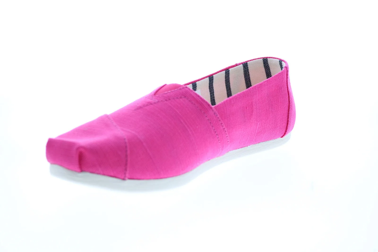 Toms Alpargata 10016518 Womens Pink Canvas Slip On Loafer Flats Shoes