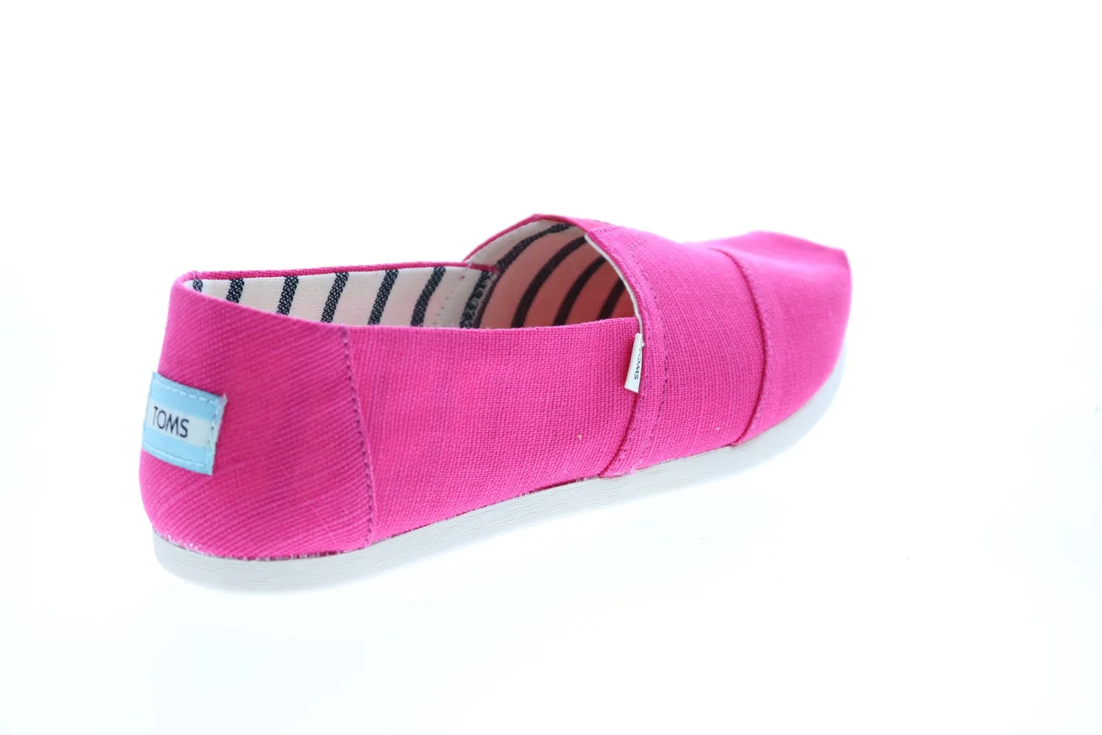 Toms Alpargata 10016518 Womens Pink Canvas Slip On Loafer Flats Shoes