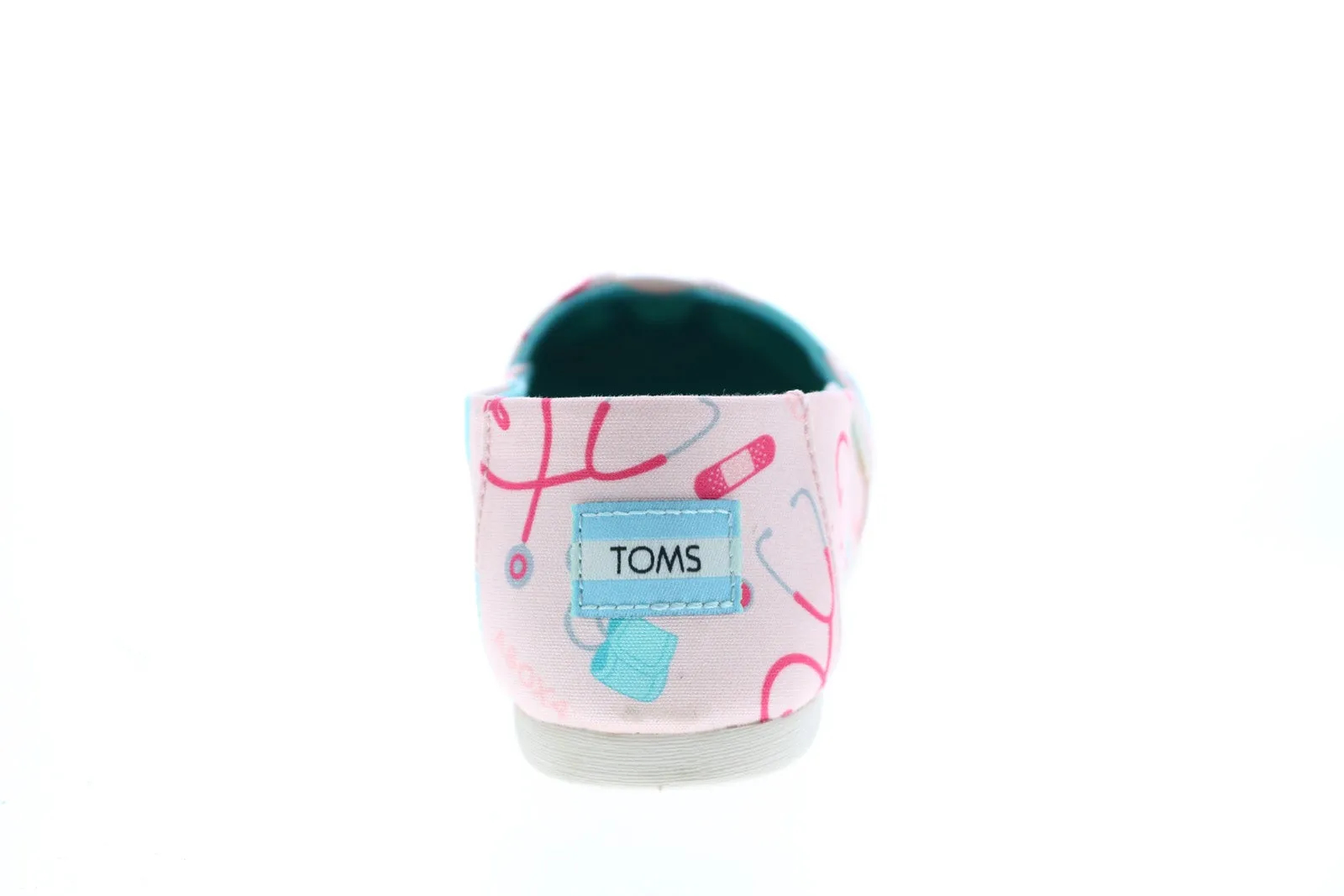 Toms Alpargata 10016612 Womens Pink Canvas Slip On Loafer Flats Shoes