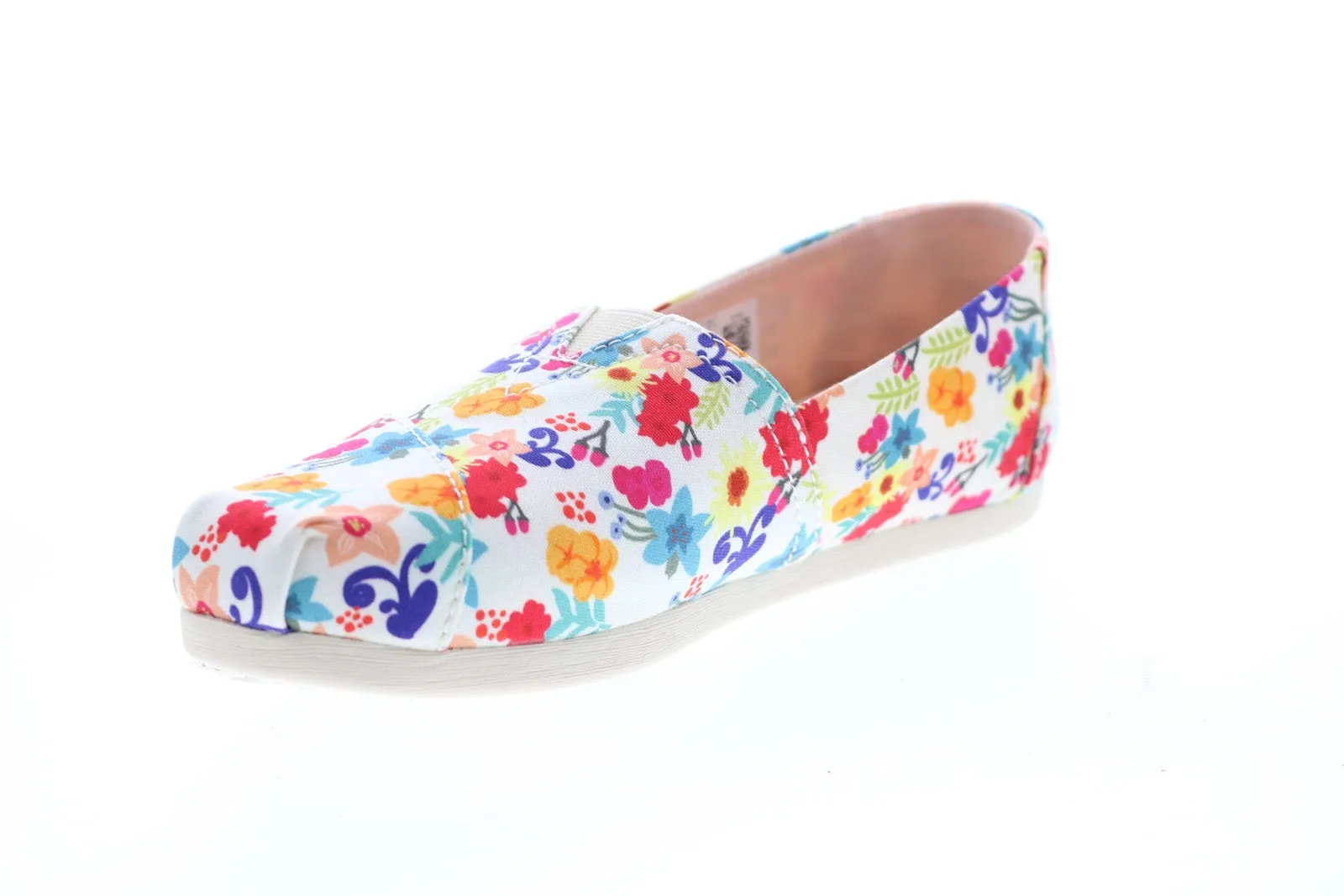 Toms Classic 10015067 Womens White Canvas Slip On Loafer Flats Shoes