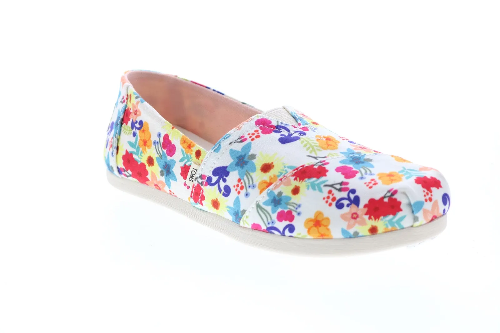 Toms Classic 10015067 Womens White Canvas Slip On Loafer Flats Shoes