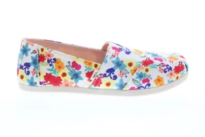 Toms Classic 10015067 Womens White Canvas Slip On Loafer Flats Shoes