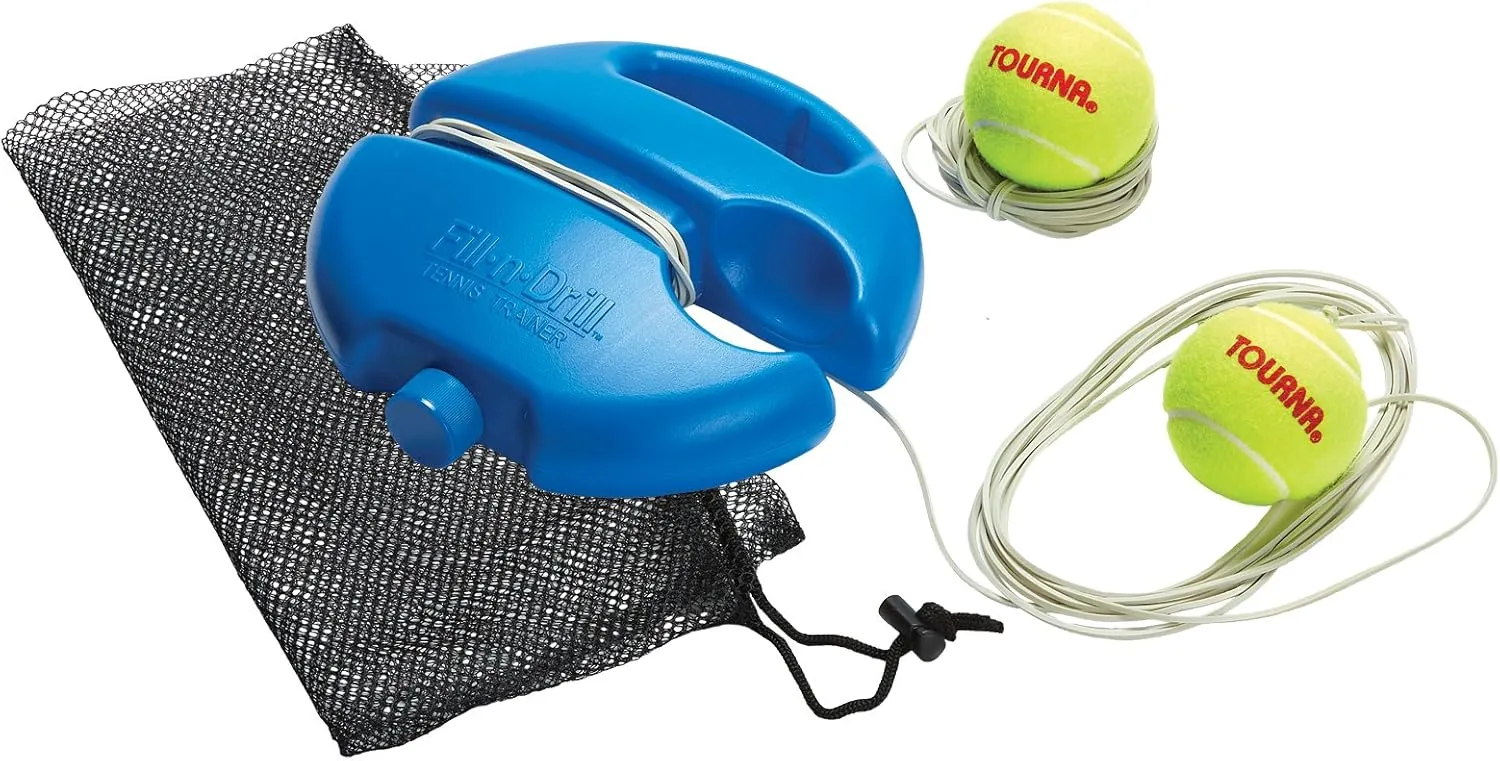 Tourna Fill & Drill Tennis Trainer, The Original Patented Water-Filled Base Tennis Trainer